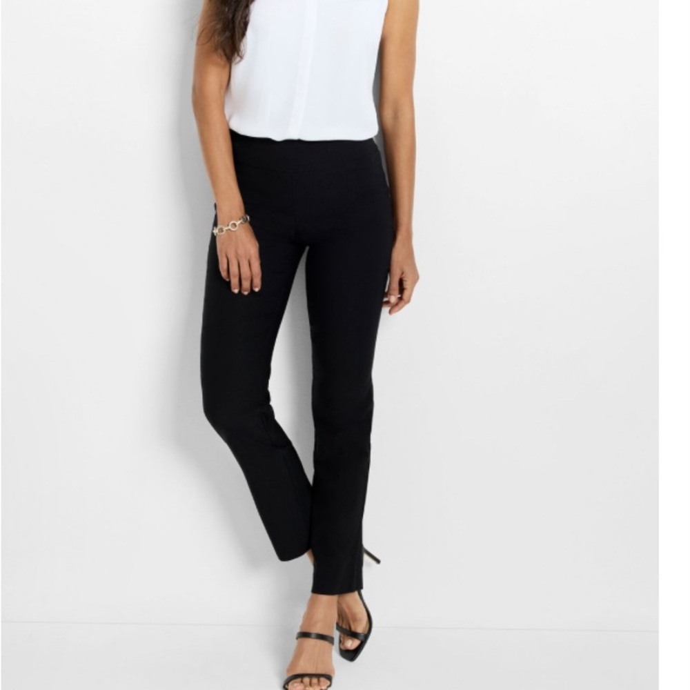NIC+ZOE Black Straight Leg Pants